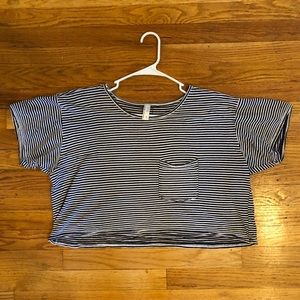 American Apparel Cropped Striped Tee